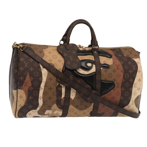 LOUIS VUITTON LV Portrait Keepall Bandouliere 55 Bag Brown M46677 - Picture 1 of 16